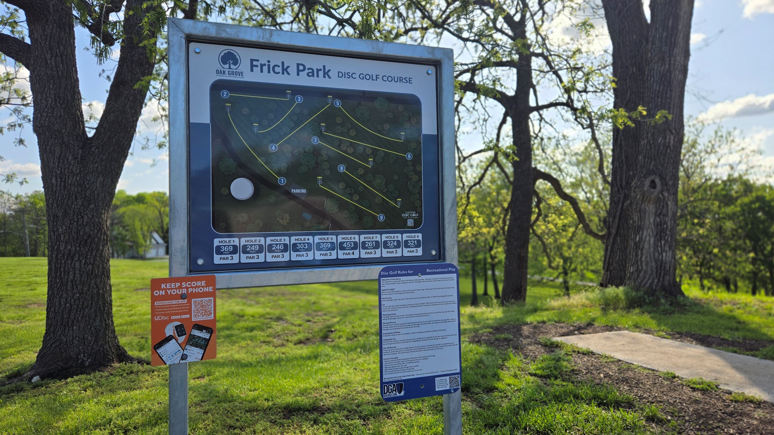 Frick Park Disc Golf Course Sign