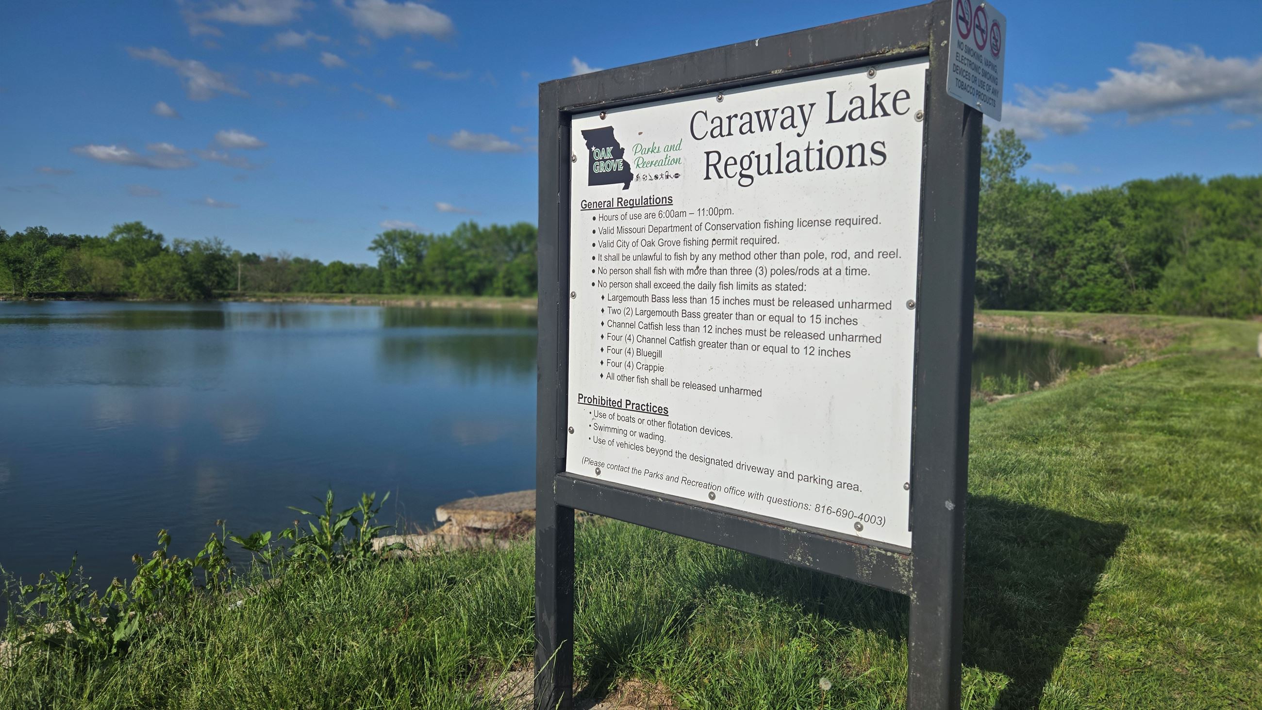 Caraway Lake Sign