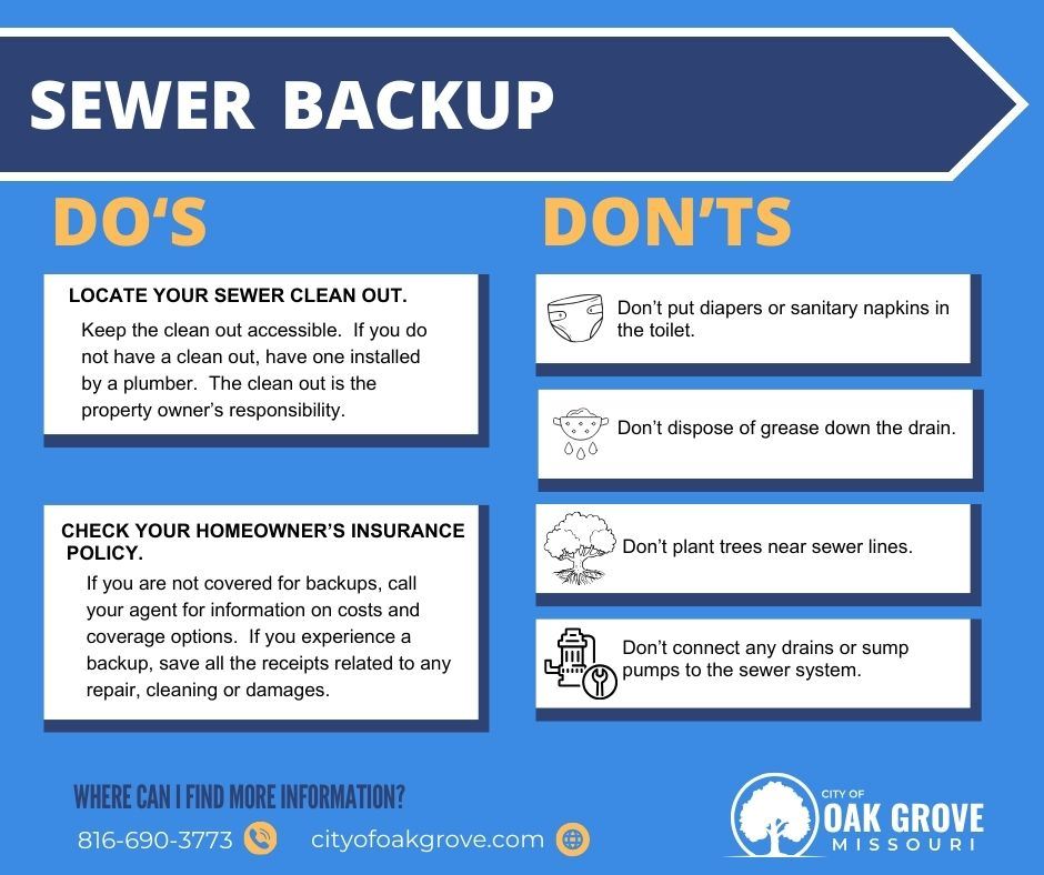 Sewer Backup dos and donts